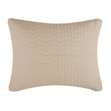 Greenland Home Fashions Homestead 100% Woven Polyester Jacquard Hand Quilted Pillow Sham Natural