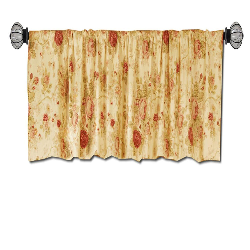 Greenland Home Fashion Antique Rose Window Valances - Multi 84x21"