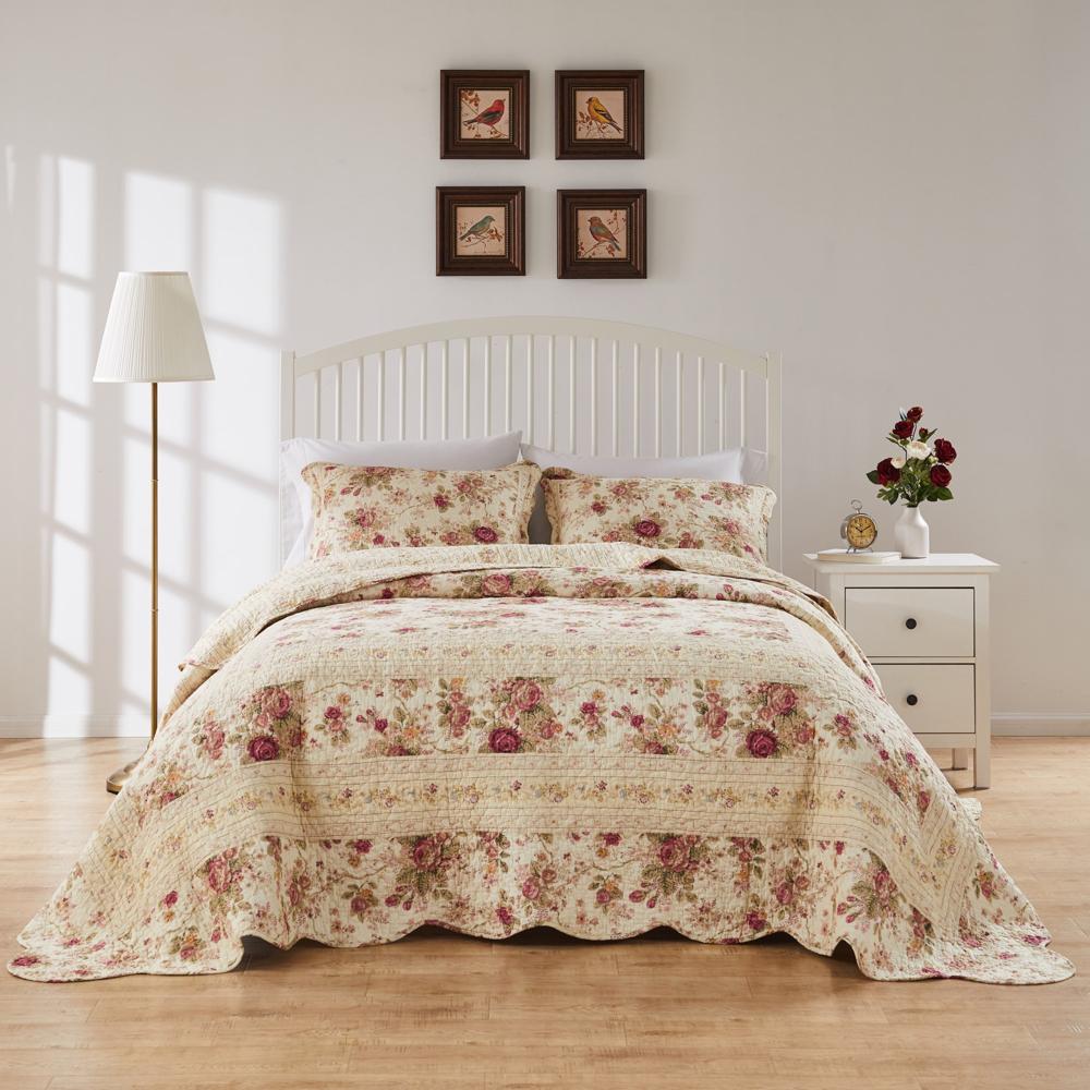 Greenland Home Antique Rose Bedspread Set - 3-Piece - Multi