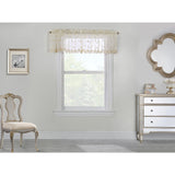 Commonwealth Habitat Grandeur Deep Scalloped Embroidery Pole Top Window Valance - 52x17"