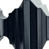 Versailles Industria Mercury Steel Heavy Duty Curtain Rods for Windows Set Black
