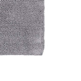 Knightsbridge Luscious Textured Striped All Season Soft Plush Cotton Reversible & Soft Bath Rug Silver