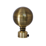 Versailles LX01 Ball Finial Rod Set - Antique Brass/Brushed Brass