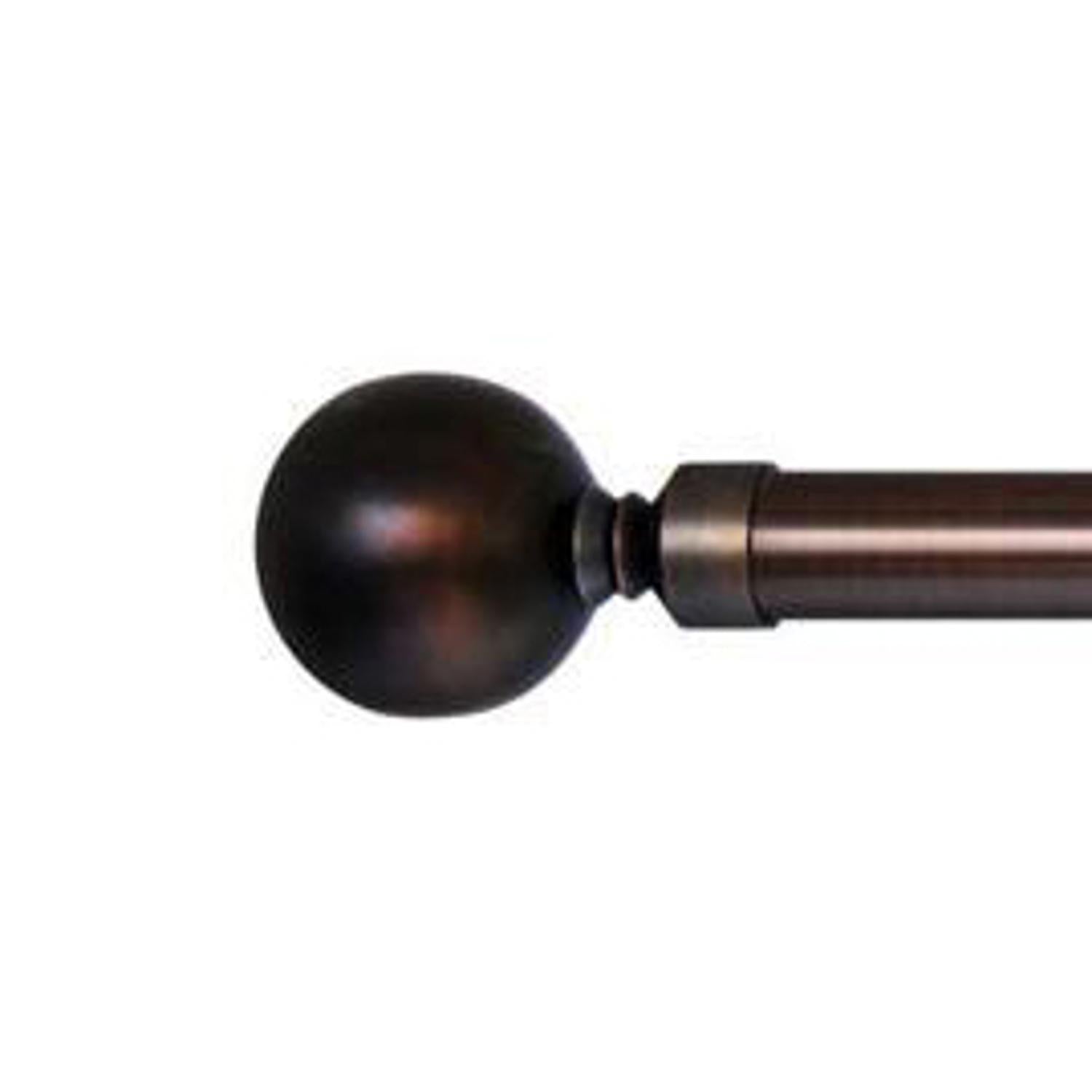 Versailles LX01 Ball Finial Rod Set - Antique Bronze/Brown