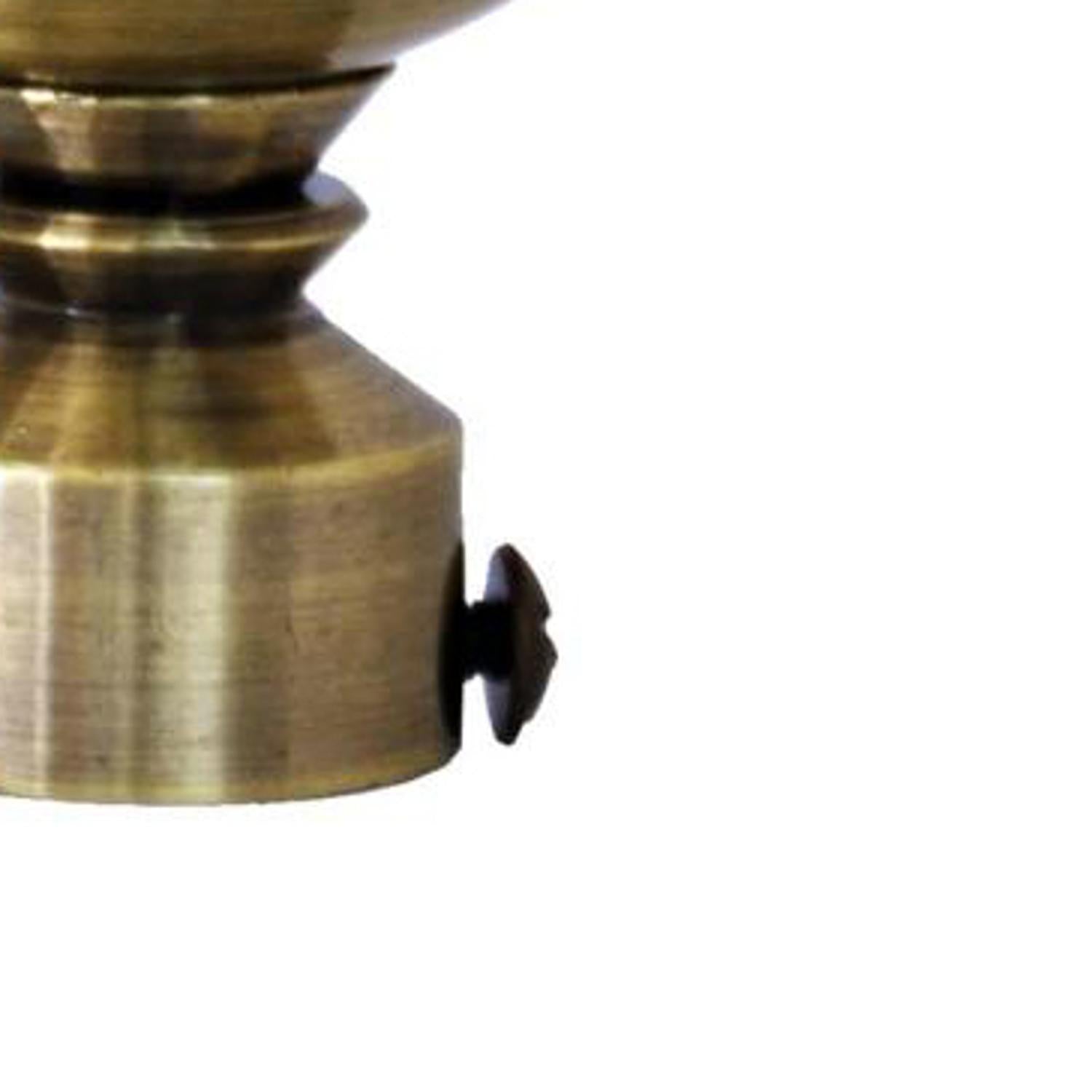 Versailles LX01 Ball Finial Rod Set - Antique Brass/Brushed Brass