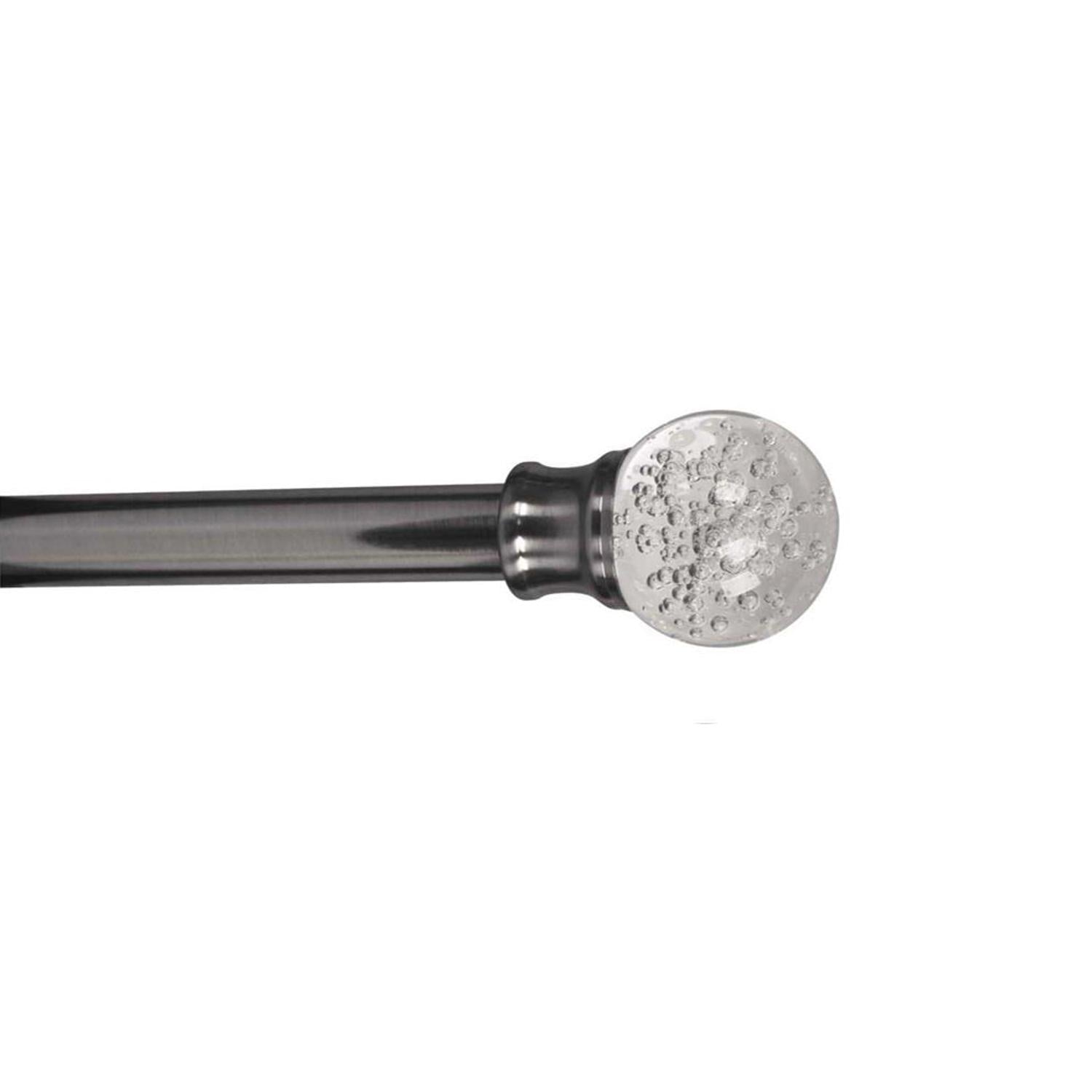 Versailles Lexington LX06 Bubble Finial Rod Set - Pewter/Silver