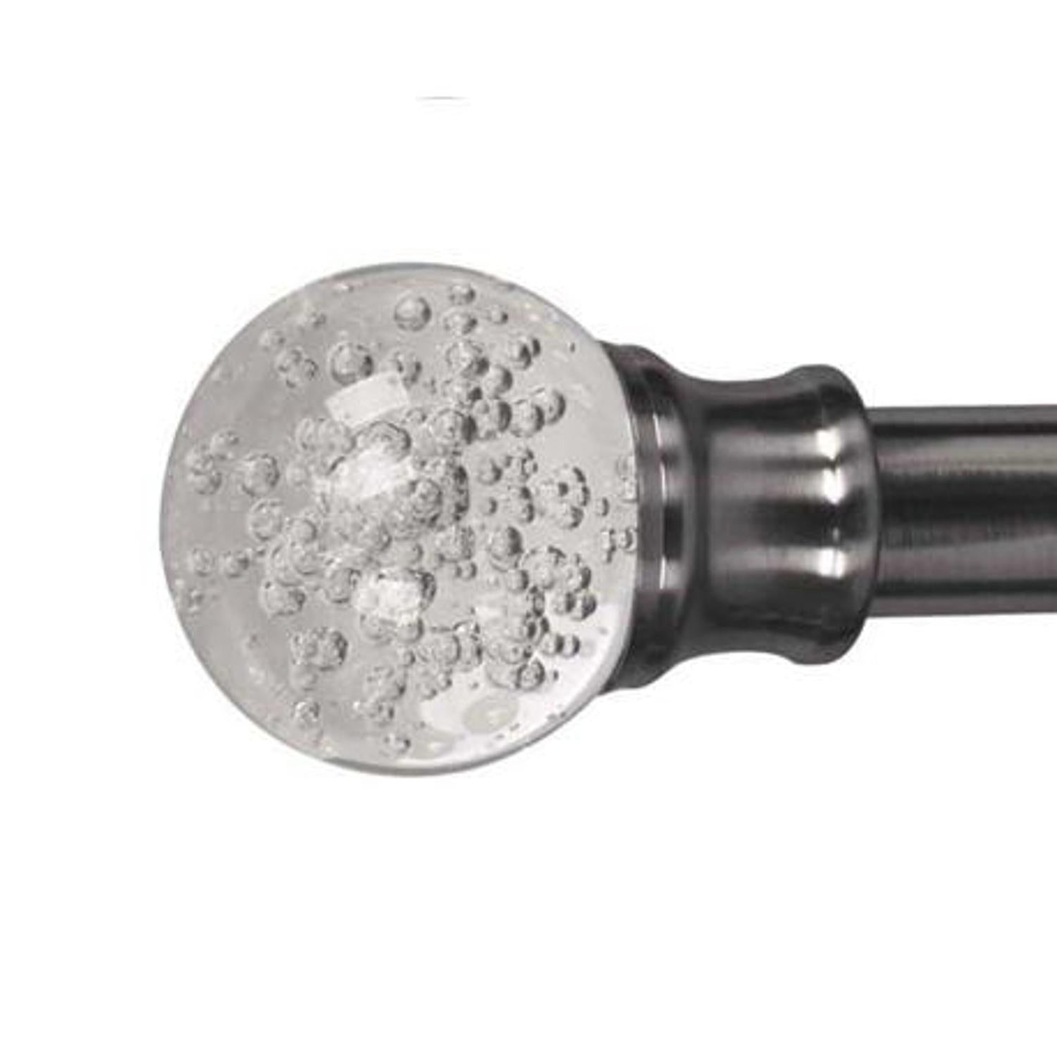 Versailles Lexington LX06 Bubble Finial Rod Set - Pewter/Silver