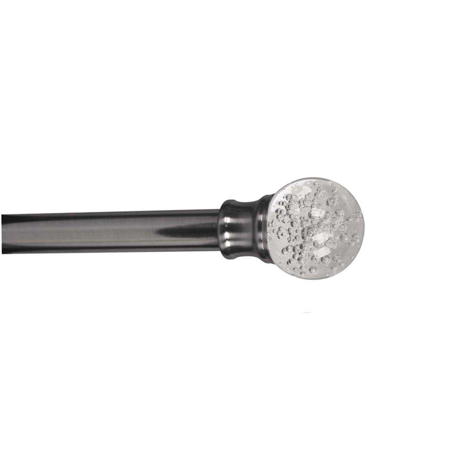 Versailles Lexington LX06 Bubble Finial Rod Set - Pewter/Silver