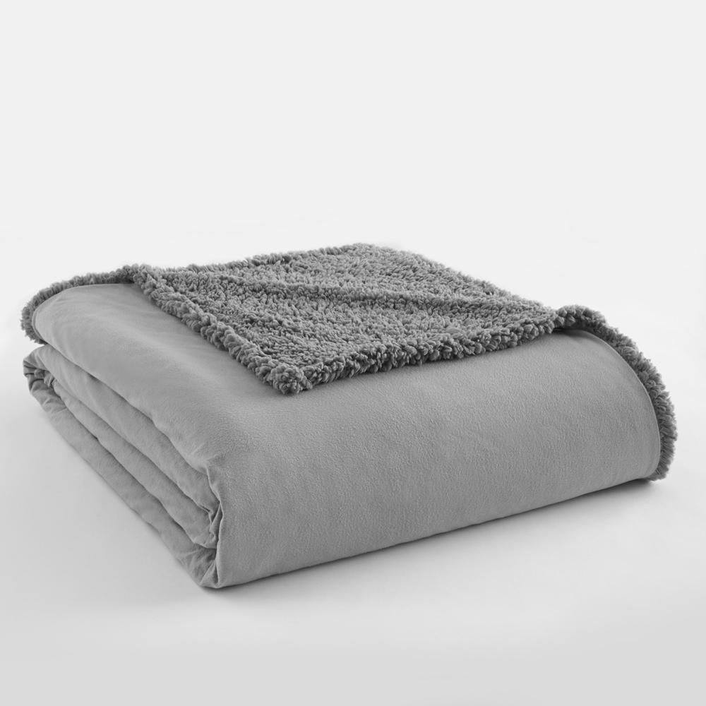 Shavel Micro Flannel High Quality Reversible Solid Patterned Luxuriously Super Soft, Comfortable & Warm Sherpa Blanket