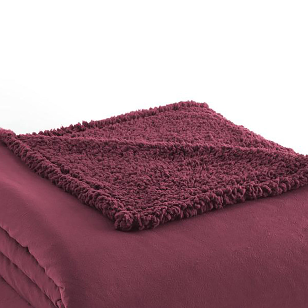 Shavel Micro Flannel High Quality Reversible Solid Patterned Luxuriously Super Soft, Comfortable & Warm Sherpa Blanket