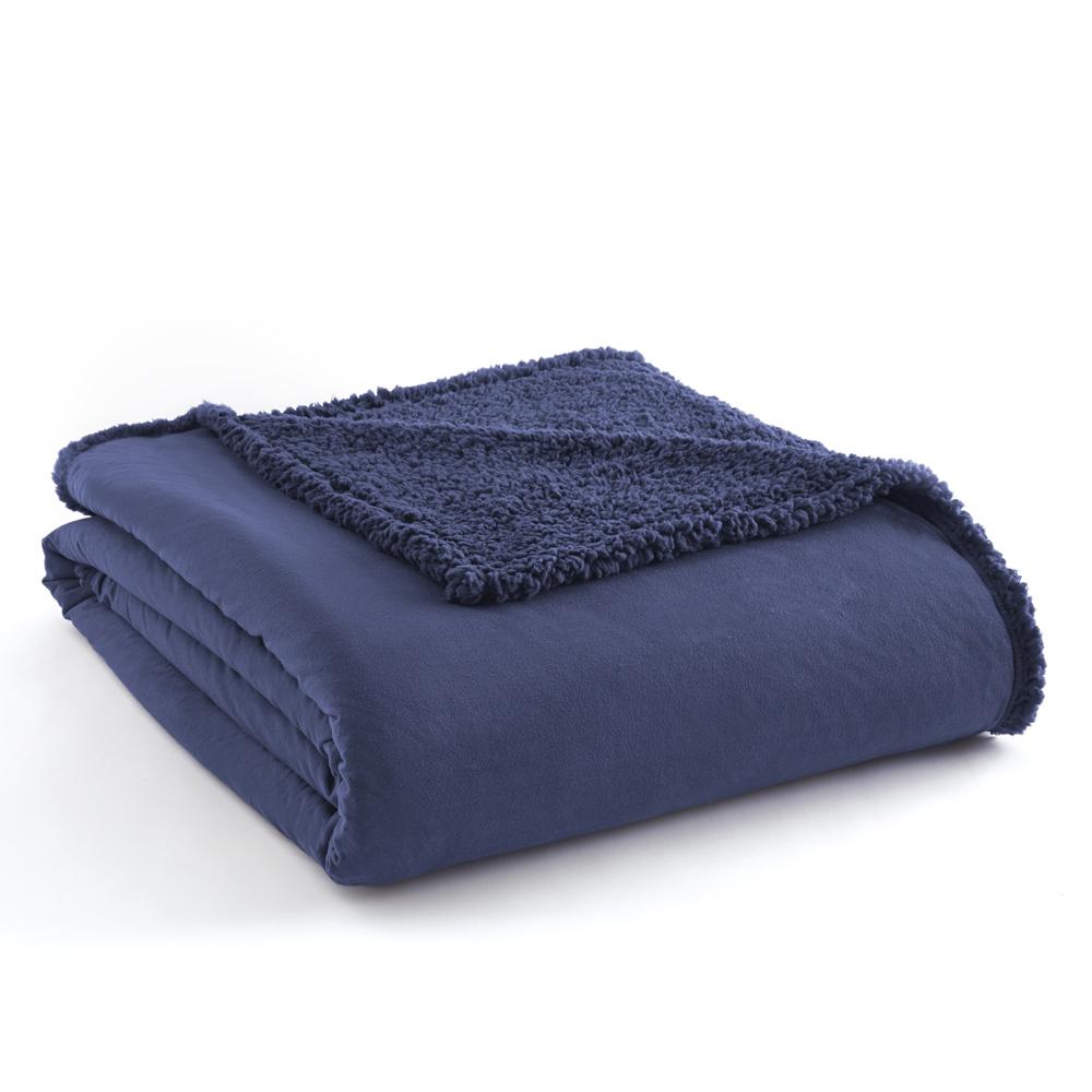 Shavel Micro Flannel High Quality Reversible Solid Patterned Luxuriously Super Soft, Comfortable & Warm Sherpa Blanket