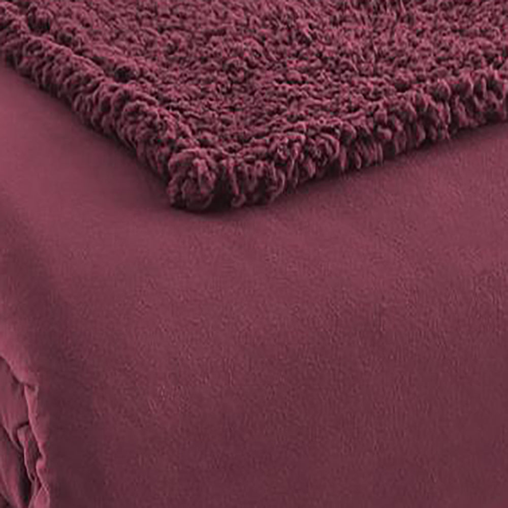 Shavel Micro Flannel High Quality Reversible Solid Patterned Luxuriously Super Soft, Comfortable & Warm Sherpa Blanket