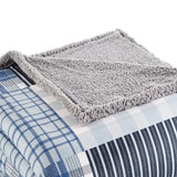 Shavel Micro Flannel High Quality Reversible Solid Patterned Luxuriously Super Soft, Comfortable & Warm Sherpa Blanket