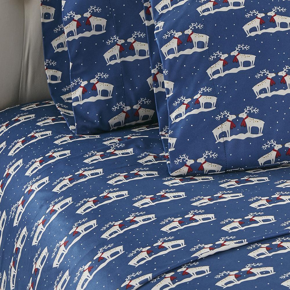 Shavel Home Products - Micro Flannel Printed Deep-Pocket Sheet Set