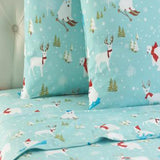 Shavel Micro Flannel Printed Sheet Set - Fun in the Snow