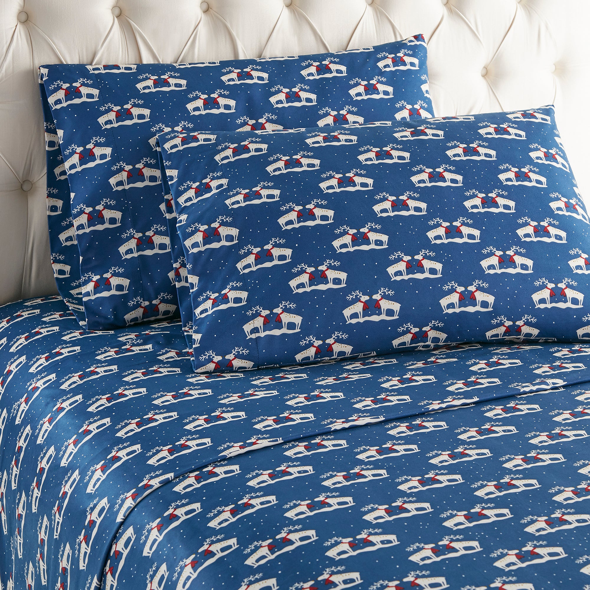 Shavel Home Products - Micro Flannel Printed Deep-Pocket Sheet Set