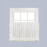 SKL Home by Saturday Knight Ltd. Sarah Tier Curtain Pair with Tiebacks, 82 inches x 54 inches, White