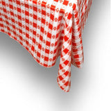 Carnation Home Fashions PVC Waterproof Indoor/Outdoor Restaurants, Picnics Tavern Check Print Vinyl Flannel Backed Tablecloth - 52x52"