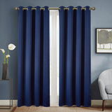 Olivia Gray Anchorage Blackout Single Grommet Curtain Panel Pair - 54x63
