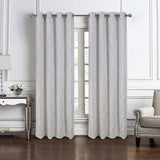 RT Designers Collection Bridgeport Jacquard High Quality Light Filtering Grommet Curtain Panel 54" x 90" Silver