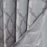 RT Designers Collection Brookfield Jacquard High Quality Light Filtering Grommet Curtain Panel Silver