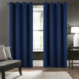 RT Designers Collection Barron Two Pack Premium Grommet Curtain Panel 54" x 84" Navy