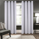 RT Designers Collection Barron Two Pack Premium Grommet Curtain Panel 54" x 84" White