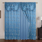 Rt Designers Collection Clayton 2-Piece Double Panel High-Quality Room Darkening Grommet Curtain - Each Panel 54