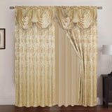 Rt Designers Collection Clayton 2-Piece Double Panel Semi-Transparent Grommet Curtain Pair Panels - Each Panel 54" X 84" Gold