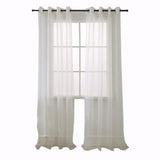 RT Designers Collection Cara One Sheer Grommet Light Filtering Curtain Panel 54" x 90" Beige