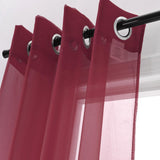 RT Designers Collection Cara One Sheer Grommet Light Filtering Curtain Panel 54" x 90" Burgundy