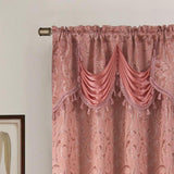 Franklin 2-Piece Rose Grommet Curtain 54" x 84" by Rt Designers Collection