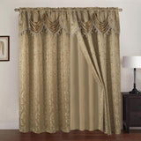 Franklin 2-Piece Rose Grommet Curtain 54" x 84" by Rt Designers Collection