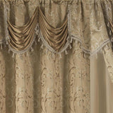 Franklin 2-Piece Rose Grommet Curtain 54" x 84" Taupe by Rt Designers Collection