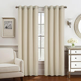 Olivia Gray Gilbert Solid Single Grommet Curtain Panel Pair - 54x84", Taupe