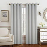 Olivia Gray Gilbert Solid Single Grommet Curtain Panel Pair - Gray