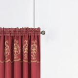 RT Designers Collection Jayla Stylish & Premium Embroidered Curtain Panel 54" x 90" Burgundy