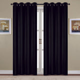 RT Designers Collection Kennedy Elegant Design Grommet Curtain Panel Black