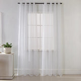 Ramallah Lonnie Grommet Curtain Panel - 54x90", White