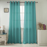 RT Designers Collection Nancy Faux Silk Grommet Curtain Panel 54" x 84" Teal