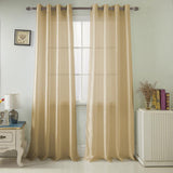 RT Designers Collection Nancy Faux Luxurious Silk Grommet Curtain Panel Beige