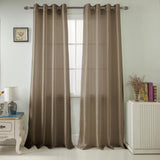 Olivia Gray Nancy Elegant Faux Silk Grommet Curtain Panel - Easy to Install Machine Washable Polyester Curtain Panels with 8 Bronze Metal Grommets - 54-inch x 63-inch each