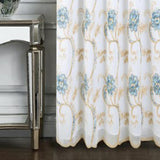 RT Designers Collection Remy Stylish & Premium Embroidered Curtain Panel 54" x 84" Teal
