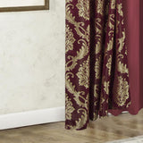 RT Designers Collection Stockton Premium Two Pack Double Curtain Panel 54" x 84" Burgundy