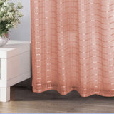 RT Designers Collection Wanda Box Voile Light Filtering One Grommet Curtain Panel 54" x 90" Blush