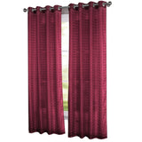 RT Designers Collection Wanda Box Voile Light Filtering One Grommet Curtain Panel 54" x 90" Burgundy