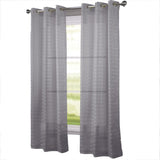 RT Designers Collection Wanda Box Voile Light Filtering One Grommet Curtain Panel 54" x 90" Charcoal