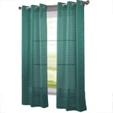 RT Designers Collection Wanda Box Voile Light Filtering One Grommet Curtain Panel 54" x 90" Teal
