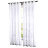 RT Designers Collection Wanda Box Voile Light Filtering One Grommet Curtain Panel 54