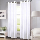 Rt Designers Collection 2-Piece Wanda Box Voile Year Round Curtain For Every Stylish Home - Each Panel 38